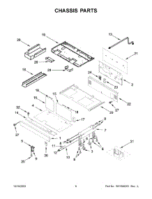 Chassis Parts parts for Kitchenaid Gas Range KFDC558JSC01 from AppliancePartsPros.com
