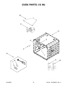 Oven Parts (18 In) parts for Kitchenaid Gas Range KFDC558JSC01 from AppliancePartsPros.com