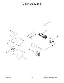 Venting Parts parts for Kitchenaid Gas Range KFDC558JSC01 from AppliancePartsPros.com
