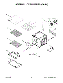 Internal Oven Parts (30 In) parts for Kitchenaid Gas Range KFDC558JSC01 from AppliancePartsPros.com