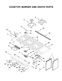 Cooktop, Burner And Grate Parts parts for Kitchenaid Range KFDC558JSS00 from AppliancePartsPros.com