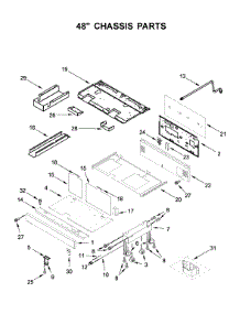 48" Chassis Parts parts for Kitchenaid Range KFDC558JSS00 from AppliancePartsPros.com