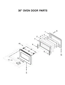 30" Oven Door Parts parts for Kitchenaid Range KFDC558JSS00 from AppliancePartsPros.com