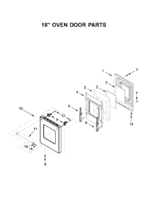 18" Oven Door Parts parts for Kitchenaid Range KFDC558JSS00 from AppliancePartsPros.com
