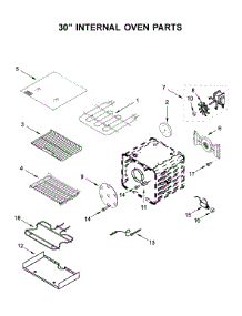 30" Internal Oven Parts parts for Kitchenaid Range KFDC558JSS00 from AppliancePartsPros.com