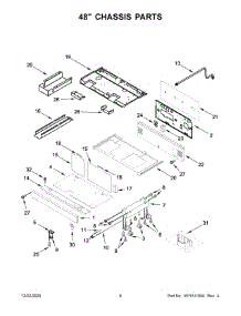 48" Chassis Parts parts for Kitchenaid Range KFDC558JSS01 from AppliancePartsPros.com