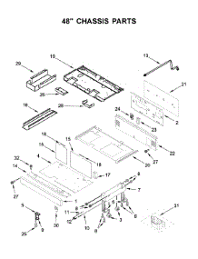 48" Chassis Parts parts for Kitchenaid Range KFDC558JYP00 from AppliancePartsPros.com