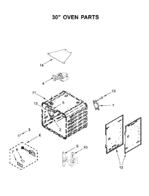 30" Oven Parts parts for Kitchenaid Range KFDC558JYP00 from AppliancePartsPros.com