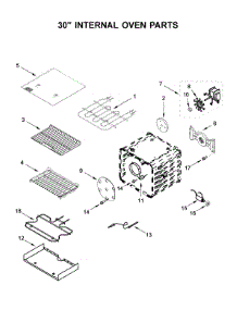 30" Internal Oven Parts parts for Kitchenaid Range KFDC558JYP00 from AppliancePartsPros.com