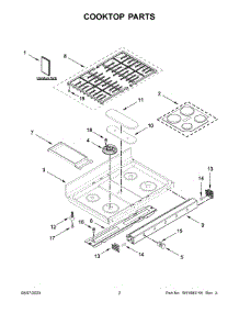 Cooktop Parts parts for Kitchenaid Gas Range KFDD500ESS11 from AppliancePartsPros.com