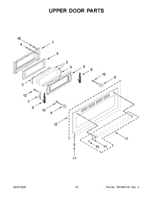 Upper Door Parts parts for Kitchenaid Gas Range KFDD500ESS11 from AppliancePartsPros.com