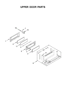 Upper Door Parts parts for Kitchenaid Electric Range KFED500EBS03 from AppliancePartsPros.com