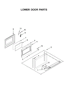 Lower Door Parts parts for Kitchenaid Electric Range KFED500EBS03 from AppliancePartsPros.com
