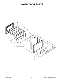 Lower Door Parts parts for Kitchenaid Electric Range KFED500EBS05 from AppliancePartsPros.com
