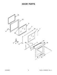Door Parts parts for Kitchenaid Electric Range KFEG500EBS6 from AppliancePartsPros.com