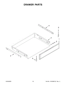 Drawer Parts parts for Kitchenaid Electric Range KFEG500EBS6 from AppliancePartsPros.com