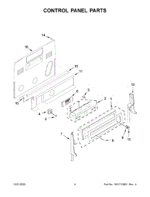 Control Panel Parts parts for Kitchenaid Electric Range KFEG500EBS7 from AppliancePartsPros.com