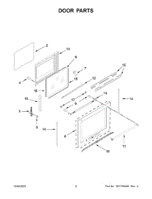 Door Parts parts for Kitchenaid Electric Range KFEG500ESS7 from AppliancePartsPros.com