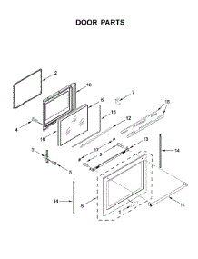 Door Parts parts for Kitchenaid Electric Range KFEG504KPS0 from AppliancePartsPros.com