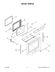 Door Parts parts for Kitchenaid Electric Range KFEG504KPS3 from AppliancePartsPros.com