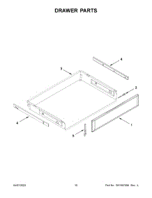 Drawer Parts parts for Kitchenaid Electric Range KFEG504KPS3 from AppliancePartsPros.com