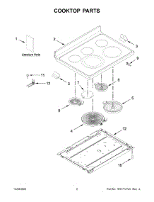 Cooktop Parts parts for Kitchenaid Electric Range KFEG504KPS4 from AppliancePartsPros.com