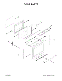 Door Parts parts for Kitchenaid Electric Range KFEG504KPS4 from AppliancePartsPros.com