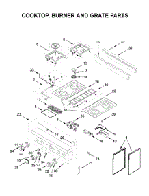 Cooktop, Burner And Grate Parts parts for Kitchenaid Gas Range KFGC500JBK00 from AppliancePartsPros.com