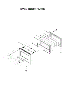 Oven Door Parts parts for Kitchenaid Gas Range KFGC500JBK00 from AppliancePartsPros.com