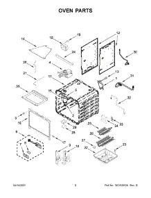 Oven Parts parts for Kitchenaid Gas Range KFGC500JBK01 from AppliancePartsPros.com
