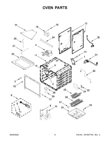 Oven Parts parts for Kitchenaid Gas Range KFGC500JMH05 from AppliancePartsPros.com