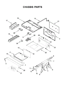 Chassis Parts parts for Kitchenaid Gas Range KFGC500JPA00 from AppliancePartsPros.com