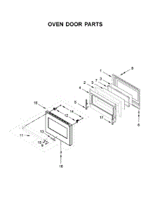 Oven Door Parts parts for Kitchenaid Gas Range KFGC506JAV00 from AppliancePartsPros.com