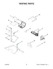 Venting Parts parts for Kitchenaid Gas Range KFGC506JIB05 from AppliancePartsPros.com