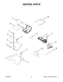 Venting Parts parts for Kitchenaid Gas Range KFGC506JMH02 from AppliancePartsPros.com