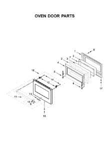 Oven Door Parts parts for Kitchenaid Gas Range KFGC506JSC00 from AppliancePartsPros.com