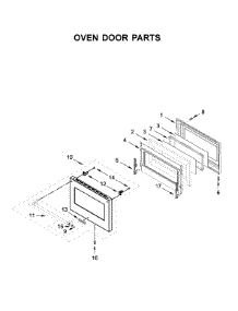 Oven Door Parts parts for Kitchenaid Gas Range KFGC506JSS00 from AppliancePartsPros.com