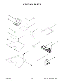 Venting Parts parts for Kitchenaid Gas Range KFGC506JSS01 from AppliancePartsPros.com