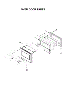 Oven Door Parts parts for Kitchenaid Gas Range KFGC506JYP00 from AppliancePartsPros.com
