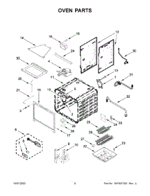 Oven Parts parts for Kitchenaid Gas Range KFGC506JYP05 from AppliancePartsPros.com