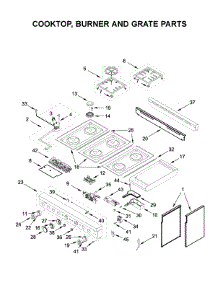 Cooktop, Burner And Grate Parts parts for Kitchenaid Gas Range KFGC558JAV00 from AppliancePartsPros.com