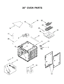 30" Oven Parts parts for Kitchenaid Gas Range KFGC558JAV00 from AppliancePartsPros.com