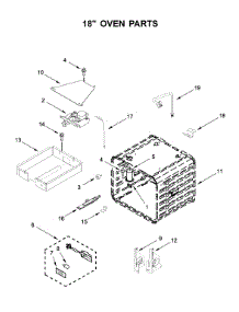 18" Oven Parts parts for Kitchenaid Gas Range KFGC558JAV00 from AppliancePartsPros.com