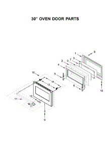 30" Oven Door Parts parts for Kitchenaid Gas Range KFGC558JAV00 from AppliancePartsPros.com