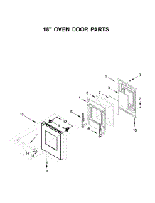 18" Oven Door Parts parts for Kitchenaid Gas Range KFGC558JAV00 from AppliancePartsPros.com