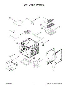 30" Oven Parts parts for Kitchenaid Gas Range KFGC558JAV05 from AppliancePartsPros.com