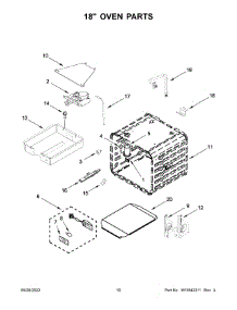 18" Oven Parts parts for Kitchenaid Gas Range KFGC558JAV05 from AppliancePartsPros.com