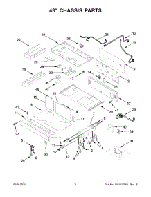 48" Chassis Parts parts for Kitchenaid Gas Range KFGC558JBK02 from AppliancePartsPros.com