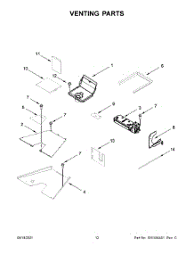 Venting Parts parts for Kitchenaid Gas Range KFGC558JMH00 from AppliancePartsPros.com
