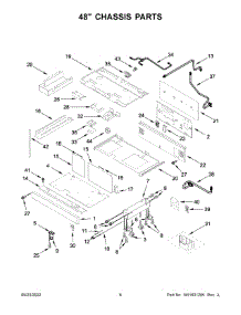 48" Chassis Parts parts for Kitchenaid Gas Range KFGC558JSS05 from AppliancePartsPros.com
